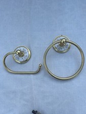 Vintage Bathroom Set Brass &