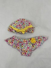 Monsoon Baby Printed Bikini Set Swimwear Top & Hat AGE 3 Months - 3 Years