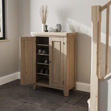 PREMIUM OAK Holkham boot room shoe cabinet storage premium hallway hall airbnb