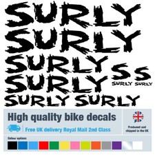 Surly bike decals labels with