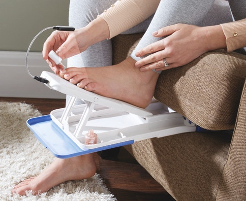 Angled pedicure foot rest - foot,