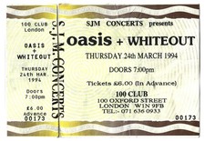 Oasis ticket London 100 Club
