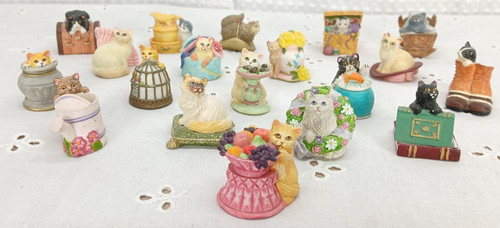 Lenox cat thimbles - cat, 1995