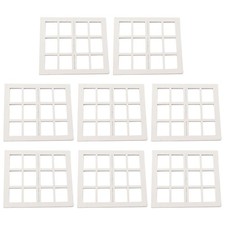 8 Pcs Miniature Wooden Window
