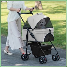 Pet Stroller Dog Cat Puppy Pram Pushchair Travel Cart Jogging Carrier