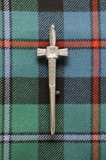 Chrome Broadsword Kilt Pin