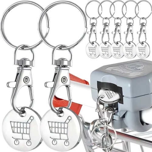 Trolley coin keyring removable - coin,