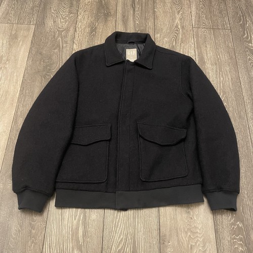 Gap wool bomber jacket black - bomber,