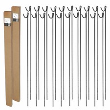 METAL STEEL BARRIER FENCING FENCE PINS STAKES POSTS ROAD PINS 1.25m Pack of 20