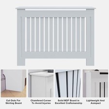 Vertical Radiator Cover White