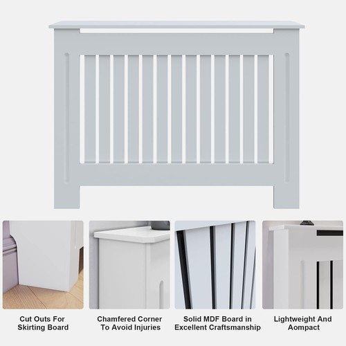 Vertical radiator cover white - cover,