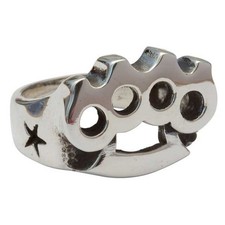 Femme Metale Big Knux Fine Sterling Silver 925 Ring Brass Knuckles Duster Knucks