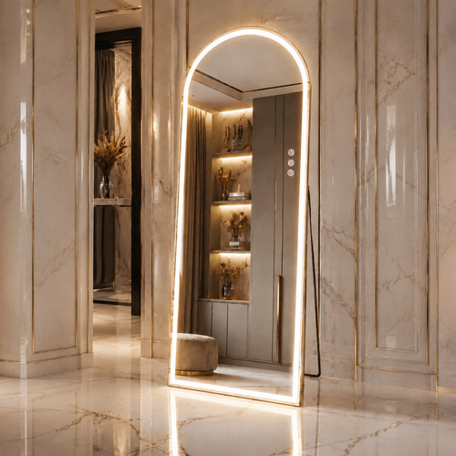Arched led full body mirror - led,