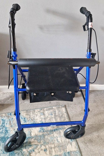 Blue black wheel rollator - 4-wheel,