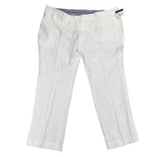 Tommy Hilfiger Mens Modern Fit 100% Pure Linen Suit Pants White 48x30
