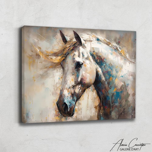 Horse canvas wall art framed - horse,