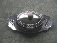 Vintage Art Deco Chrome Oval