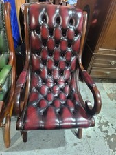 Oxblood Chesterfield Slipper Chair