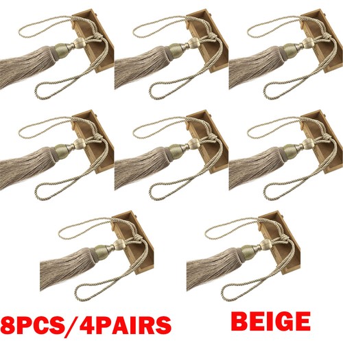 8pcs 4pair large beige curtain - 8pcs/4pair,