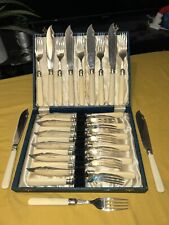 Vintage Cased Set Of 24 Silver