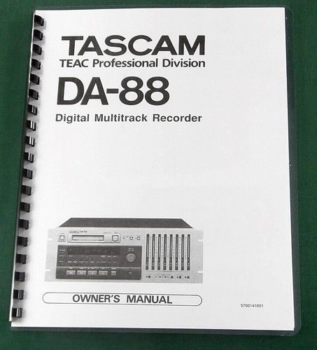Tascam owners manual - owners,
