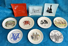 Mixed Job Lot of  Vintage Curios Pin Dishes Souvenirs x10 incl painted glassware