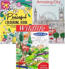 3 x Colouring Books For Adults