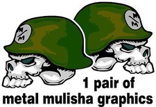 Metal Mulisha pair of skull