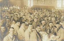 Photo postcard,Wounded Soldiers At All Saints Church School,Newton Heath, 1916