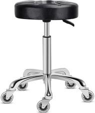 Swivel Stool Chair Heavy Duty Hydraulic Rolling Metal Kitchen Salon Bar Clinic