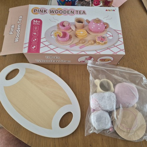 Aoleva pink wooden tea set - aoleva,