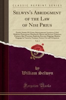 Selwyn abridgment the law - abridgment,
