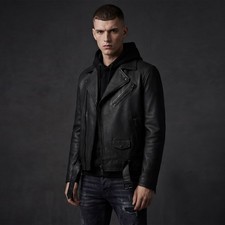 Mens Black Genuine Leather