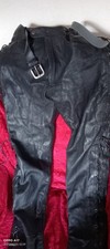 LEATHER LINED MOTORBIKE TROUSERS With Belt SUITABLE FOR LADIES AND MEN Size 38
