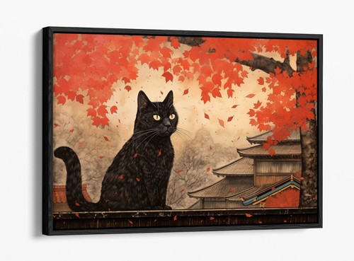 Japanese style cat with maple - japanese,