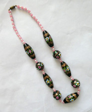 Venetian Floral Bead Necklace - Large Beads
