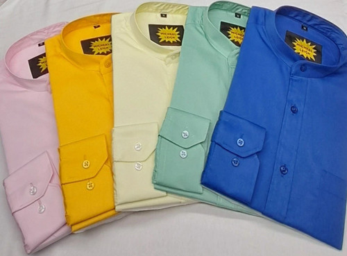 Big size collarless grandad - big,