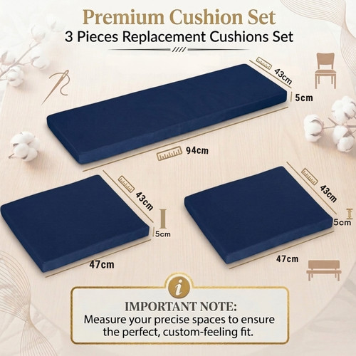 3pc replacement cushions - 3pc, set