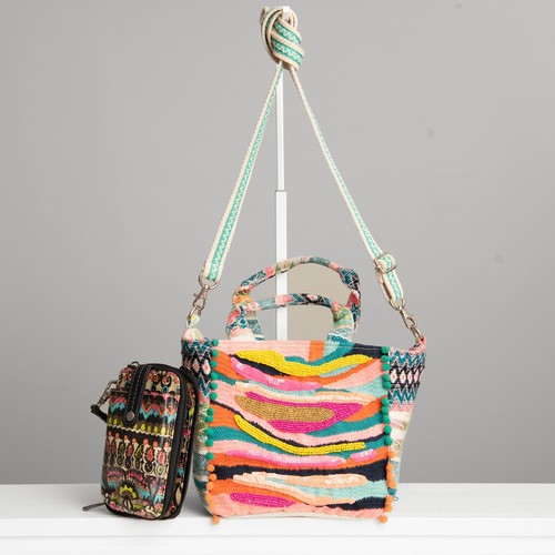 Colorful beaded woven - colorful,