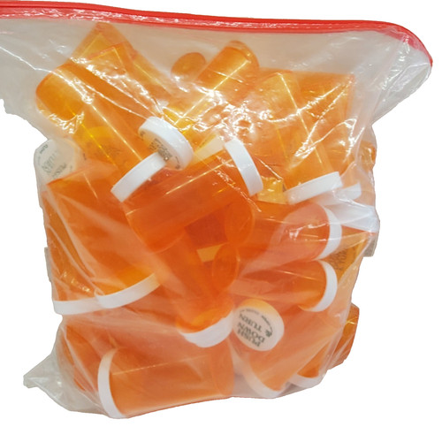 Empty plastic pill bottles - empty,