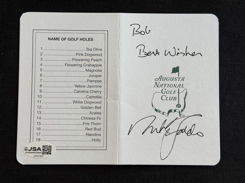 Nick faldo signed - signed, masters