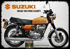 SUZUKI GT 250 RAM AIR VINTAGE Motorbikes Poster Wall Art Pictures Prints A5,A4