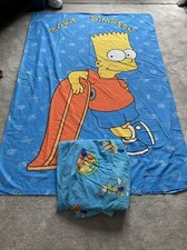 The Simpsons Bart Simpson With Skateboard Duvet Cover + Valance Vintage 97~98