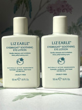 Liz Earle Eyebright Soothing Eye Cleanser Lotion Witch Hazel Aloe Vera 2 x 50ml