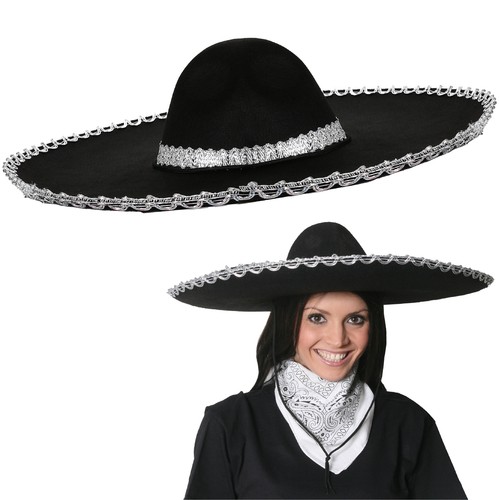Adults sombrero black - sombrero, felt