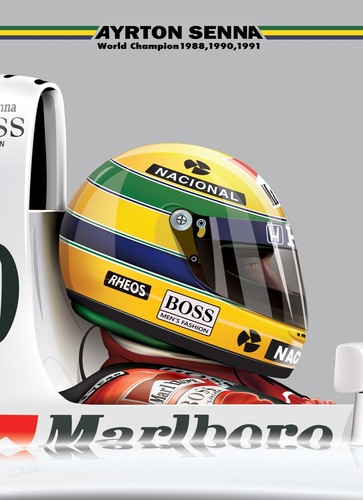 Ayrton senna art illustration - ayrton,