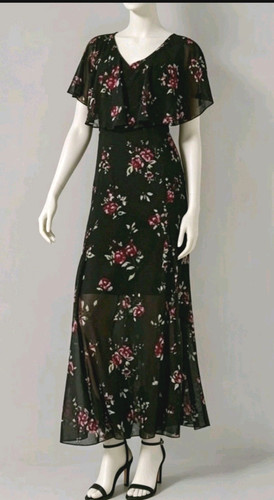 Beautiful black floral cape - beautiful,