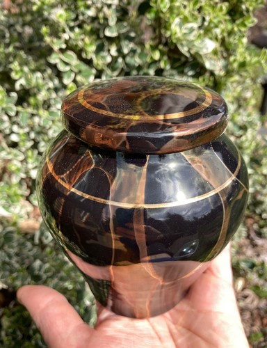 Handmade ceramic cremation urn - handmade,