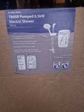 Triton T80 SR pumped 8.5 kw  New in box  electric shower in white