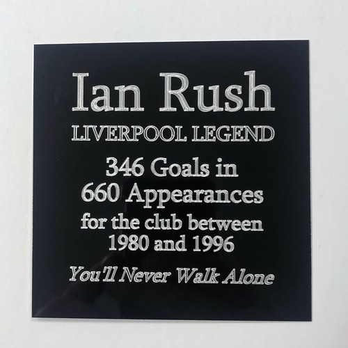 Ian rush 105x105mm engraved - ian,